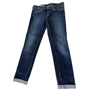 AG Adriano Goldschmied Women's Denim Jeans The Stilt Roll Up Cigarette Size 27